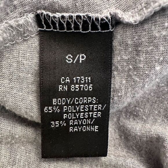 Buffalo Flutter Sleeve Tiered Ruffle Sleeveless Blouse Top Heather Gray Small - Picture 4 of 4